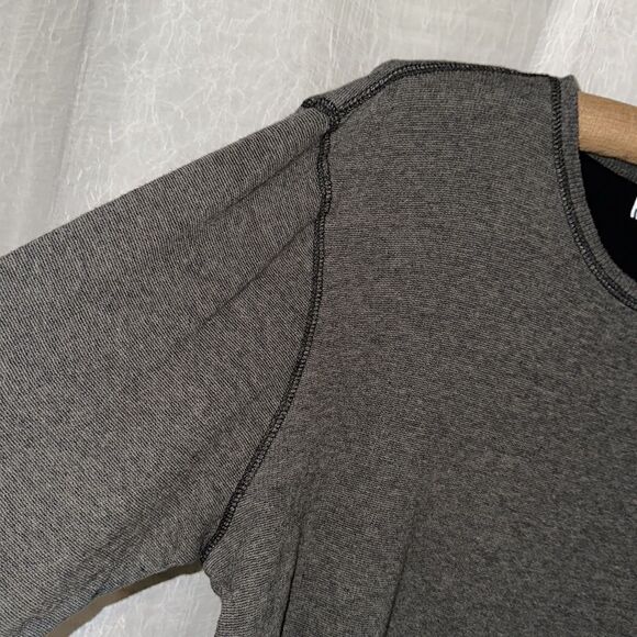 Buckle Reclaim L Crewneck Pullover Knit Army Camo Green Unhemmed Sweater - Picture 7 of 10